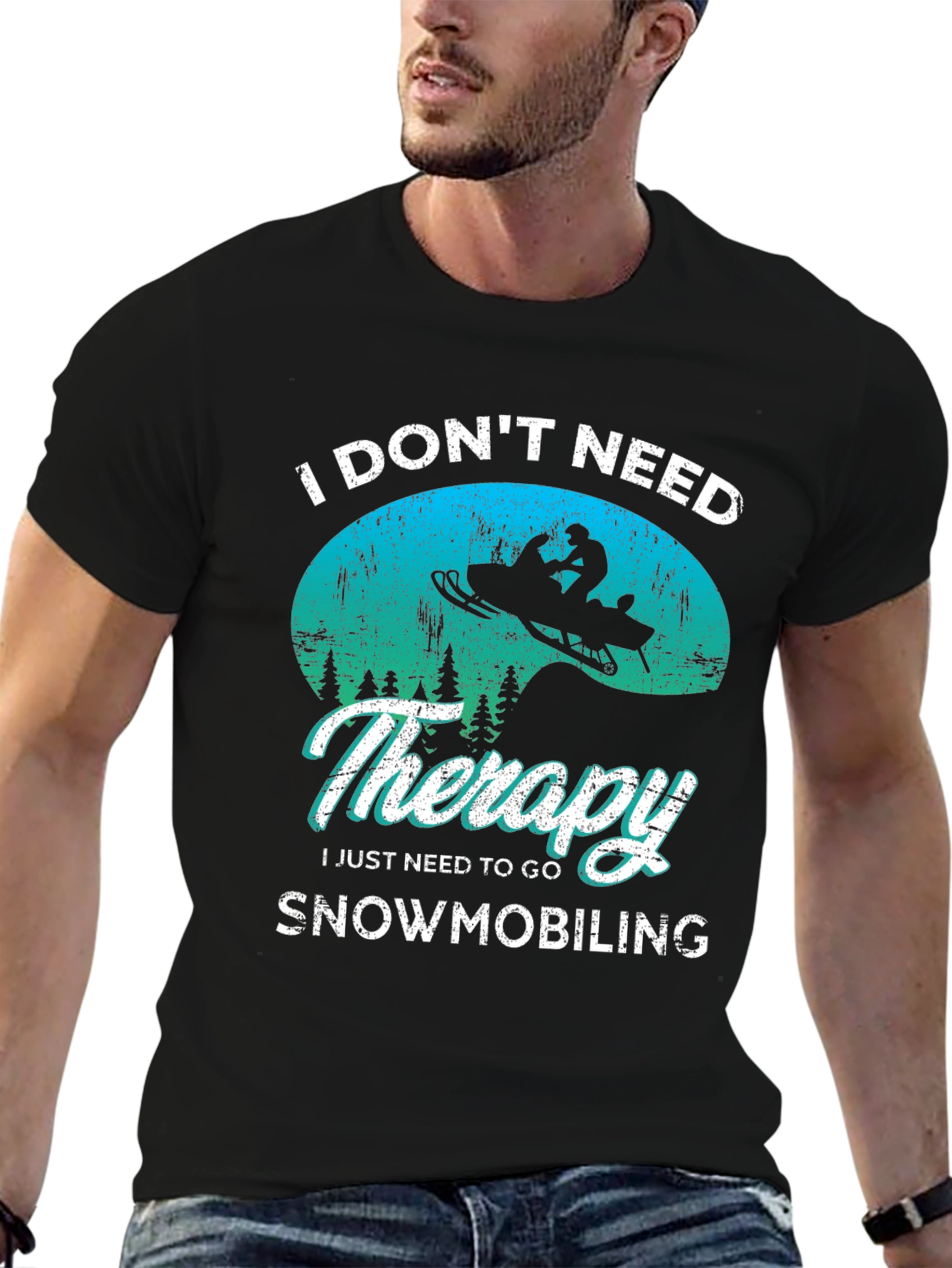 Snowmobiling Therapy T-Shirt