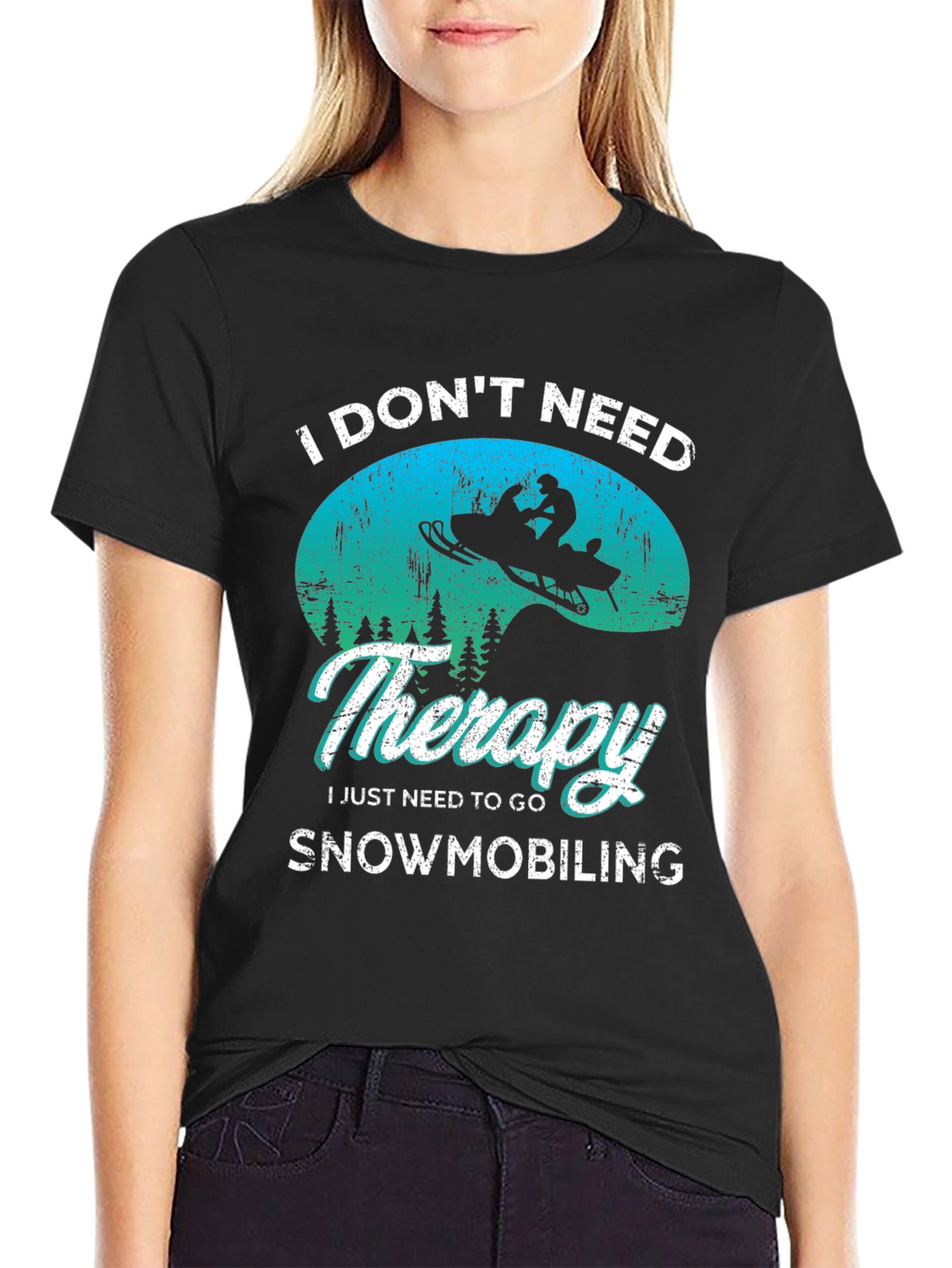 Snowmobiling Therapy T-Shirt