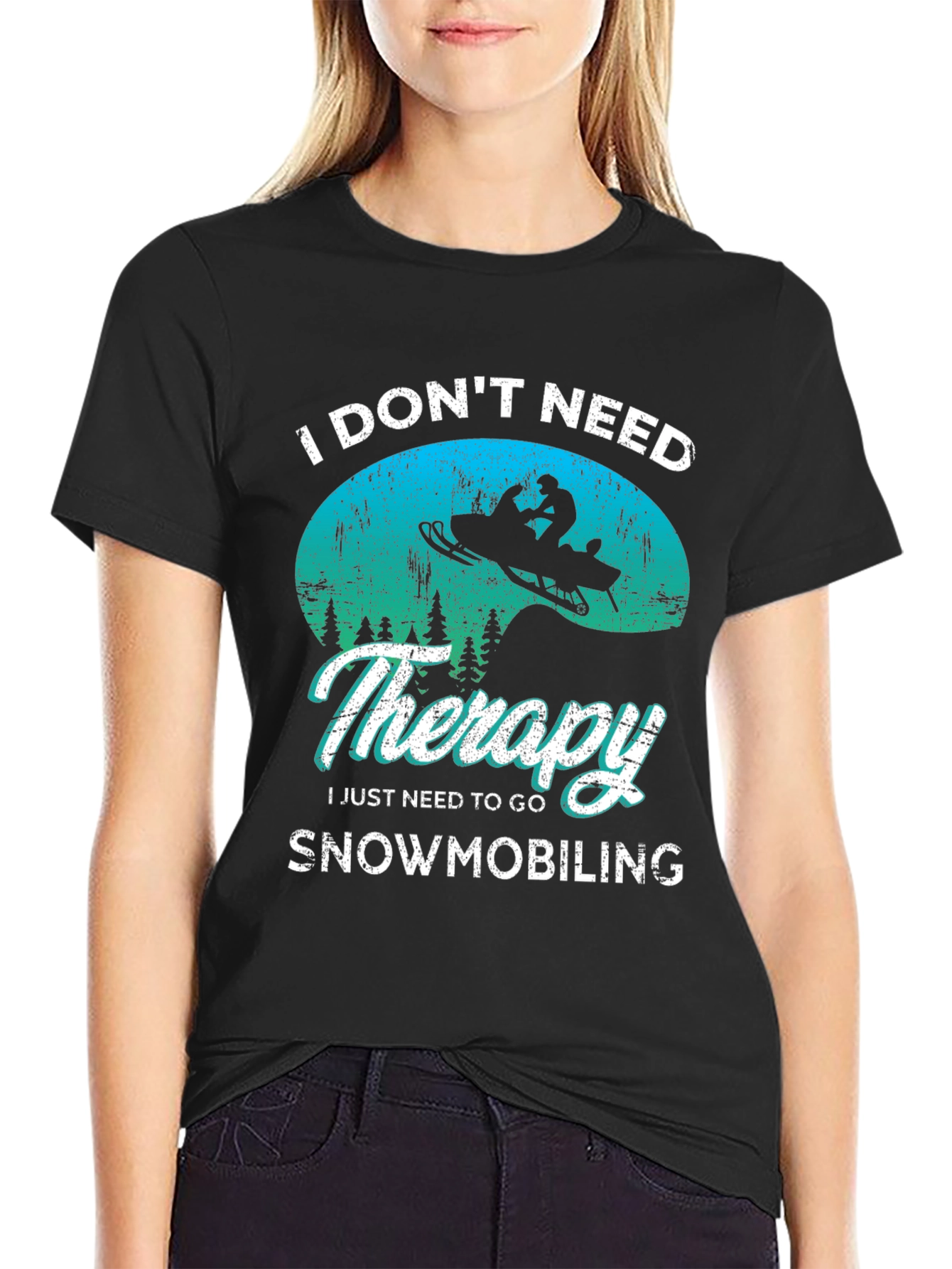 Snowmobiling Therapy T-Shirt