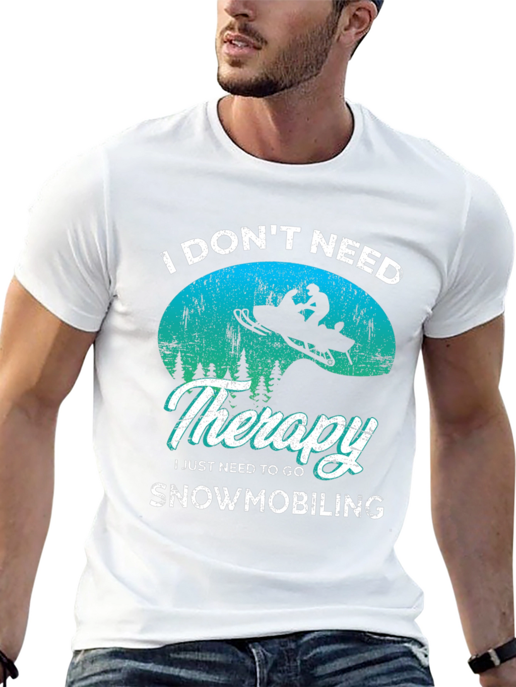 Snowmobiling Therapy T-Shirt