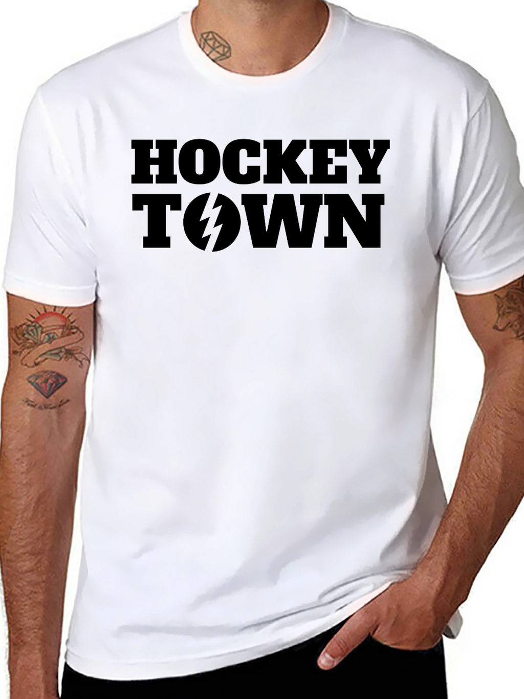 Hockey Town Graphic Tee - Black