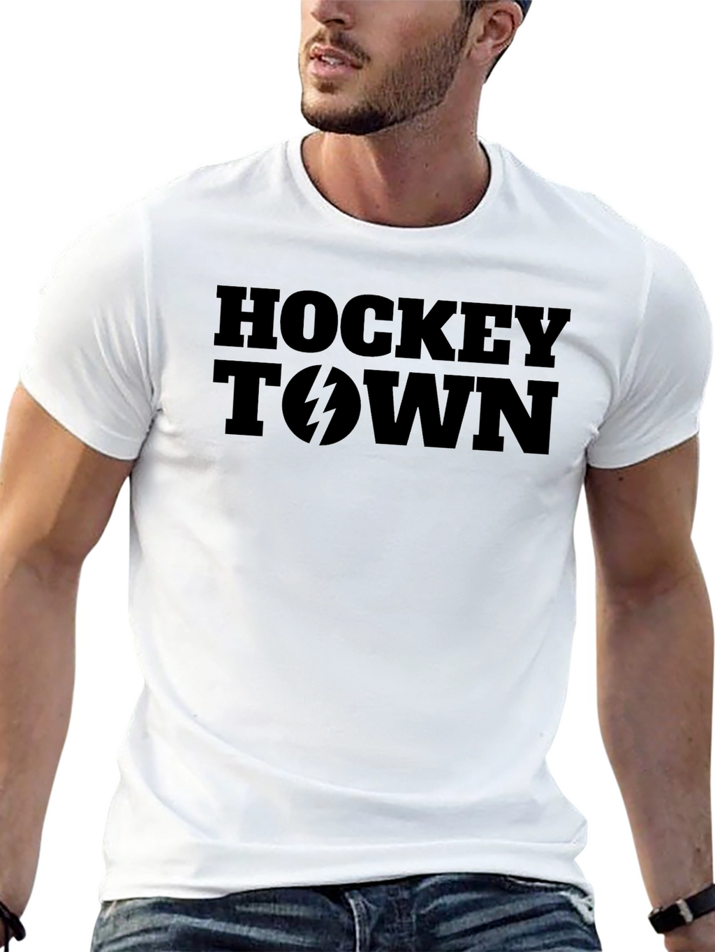 Hockey Town Graphic Tee - Black