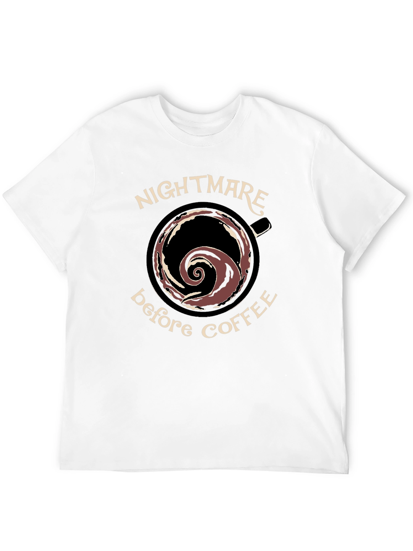 Nightmare Before Coffee Black Graphic T-Shirt