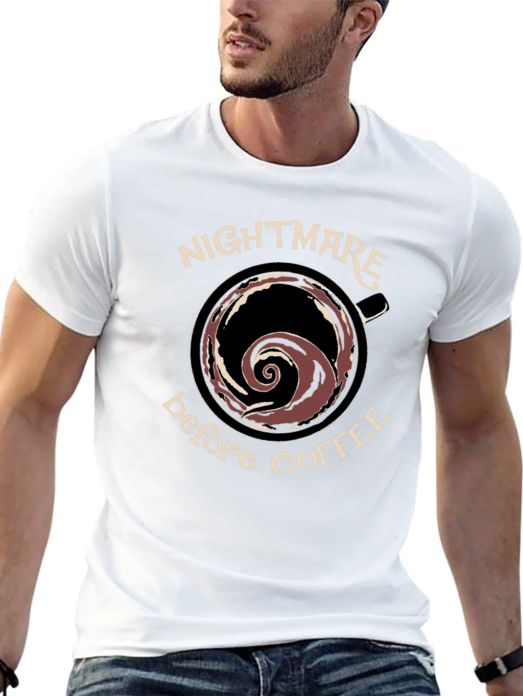Nightmare Before Coffee Black Graphic T-Shirt
