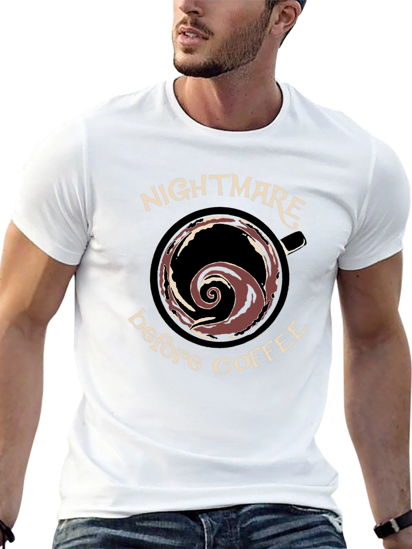 Nightmare Before Coffee Black Graphic T-Shirt