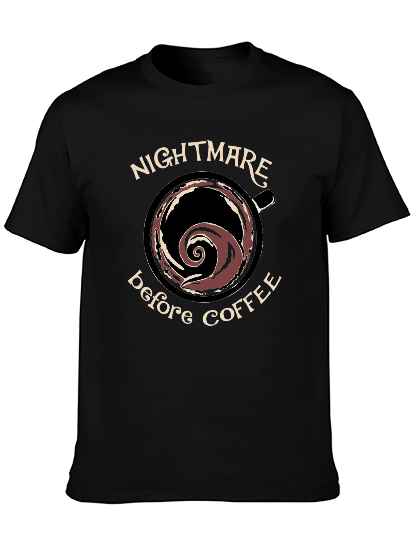 Nightmare Before Coffee Black Graphic T-Shirt