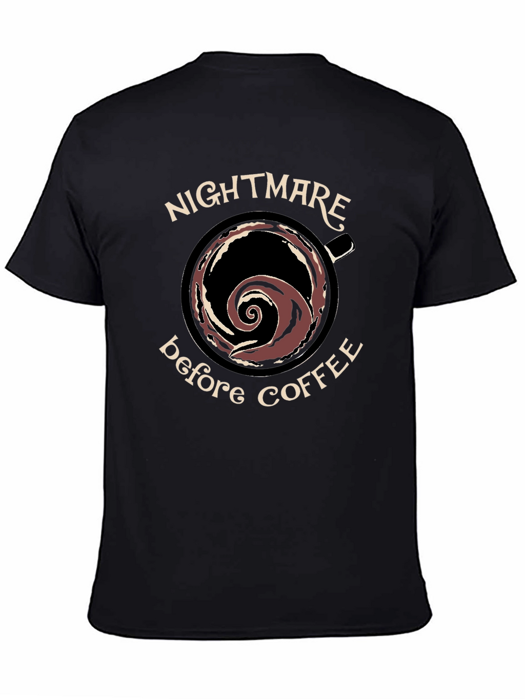 Nightmare Before Coffee Black Graphic T-Shirt