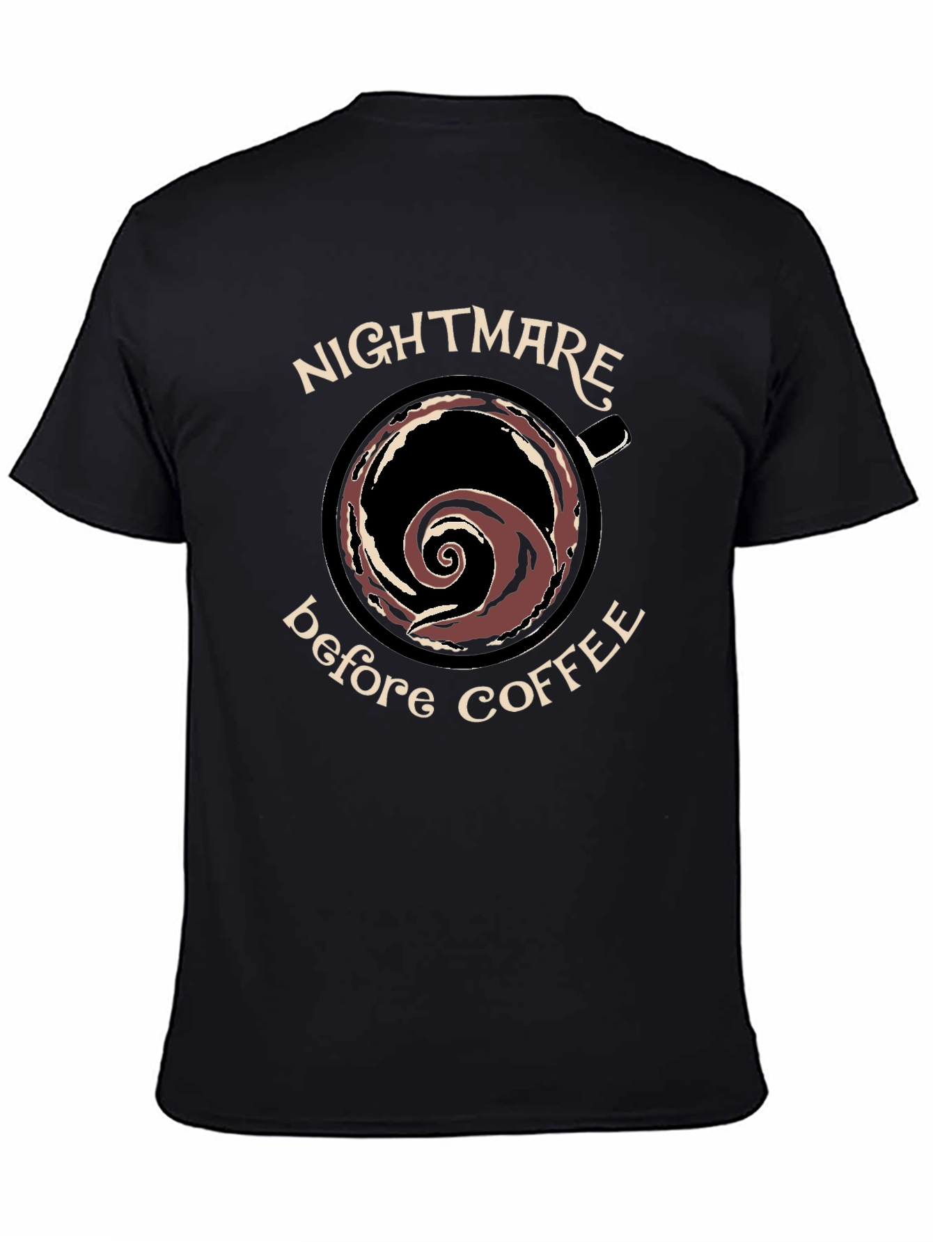 Nightmare Before Coffee Black Graphic T-Shirt