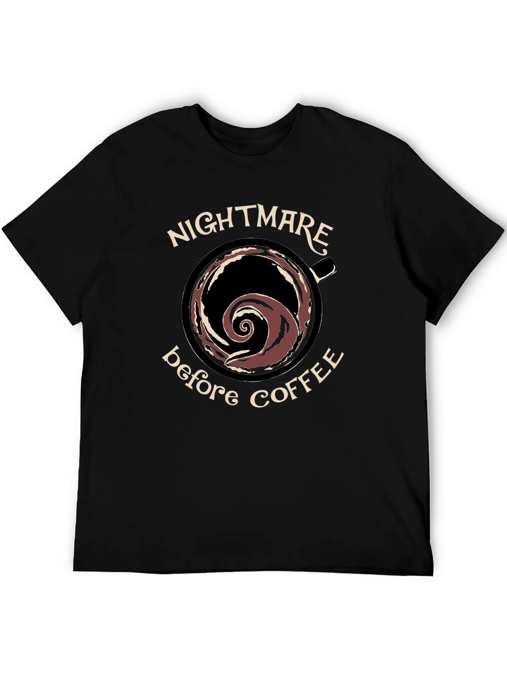 Nightmare Before Coffee Black Graphic T-Shirt