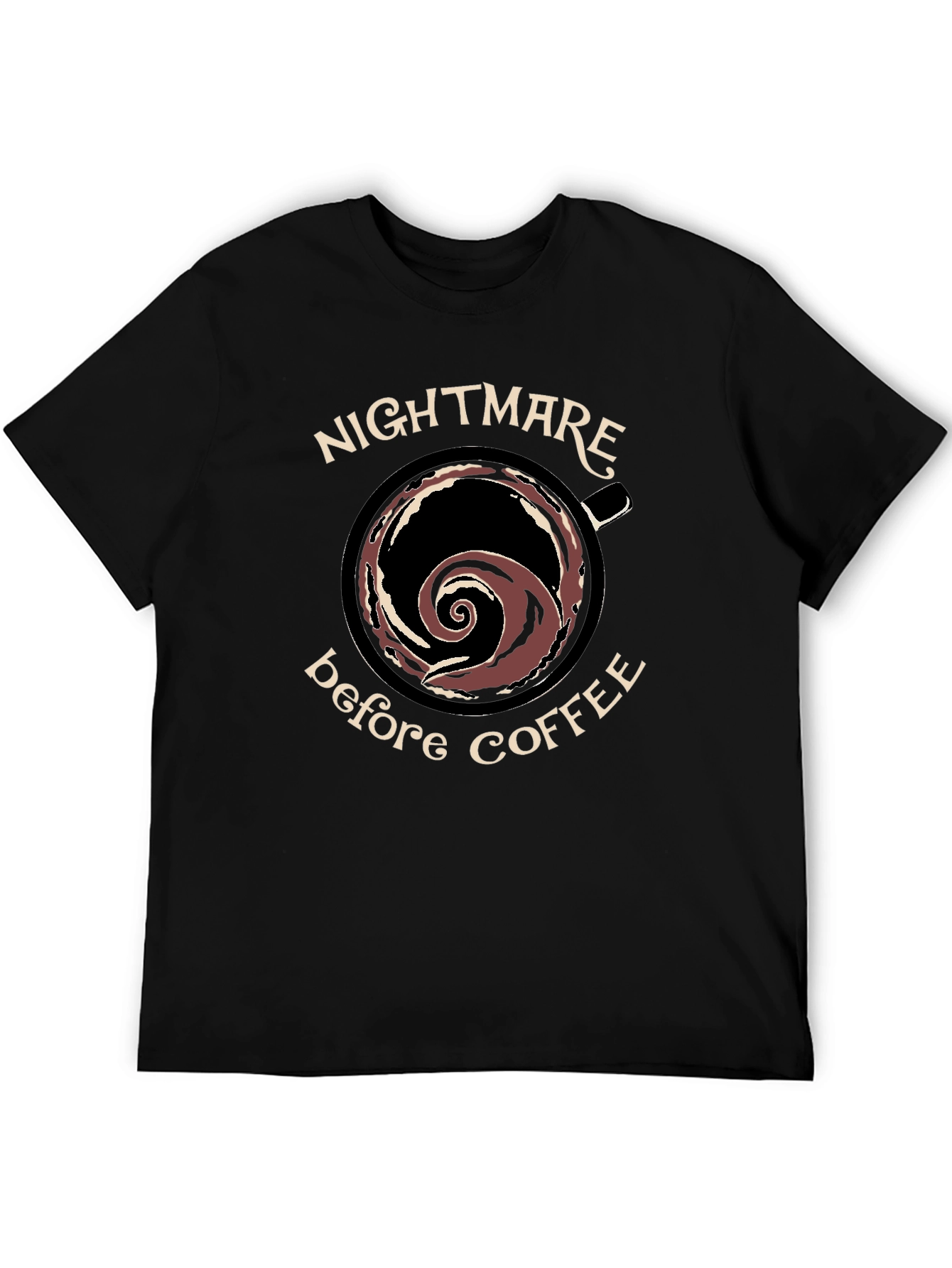 Nightmare Before Coffee Black Graphic T-Shirt