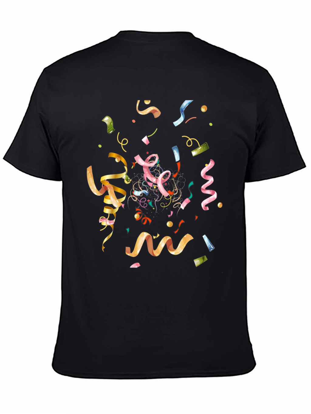 Confetti Celebration Black T-Shirt