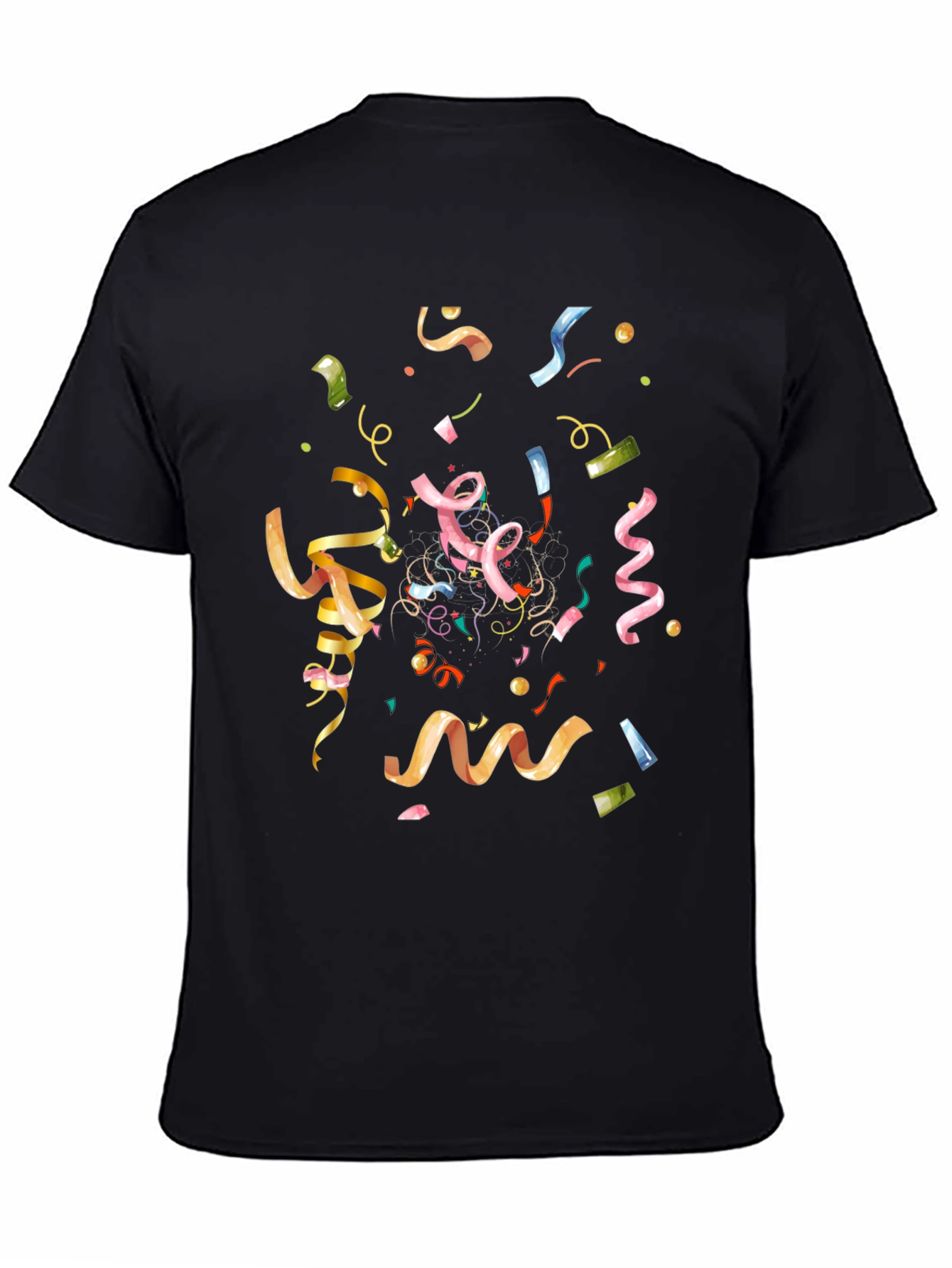 Confetti Celebration Black T-Shirt
