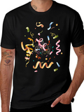 Confetti Celebration Black T-Shirt