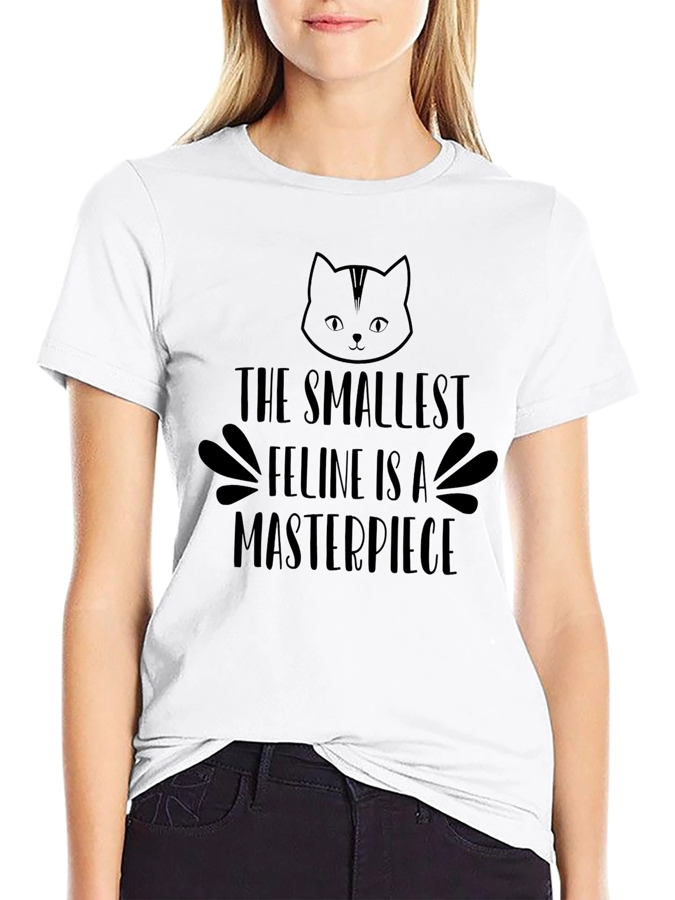 Smallest Feline Masterpiece Black T-Shirt
