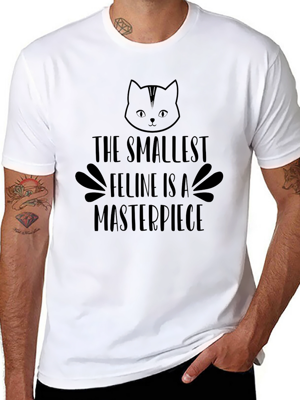 Smallest Feline Masterpiece Black T-Shirt