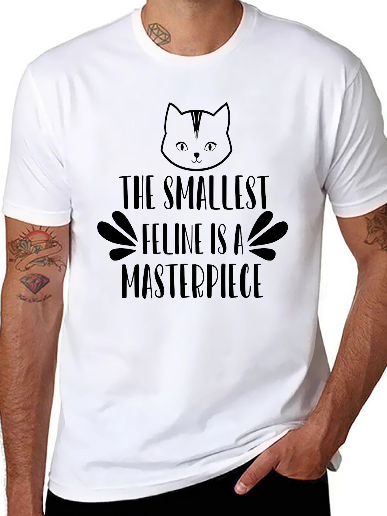 Smallest Feline Masterpiece Black T-Shirt