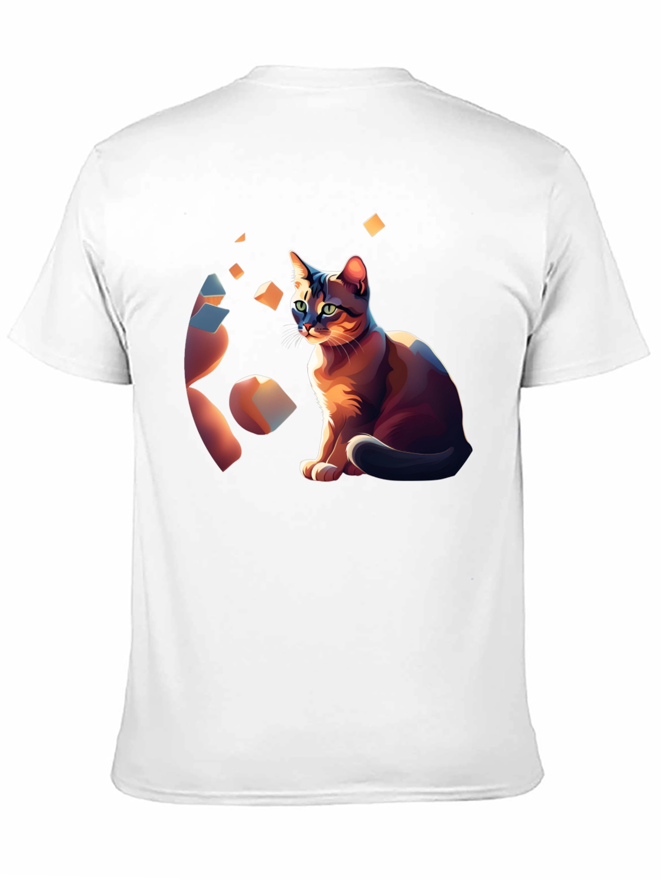 Abstract Cat Art Graphic Tee - Stylish Unisex Shirt