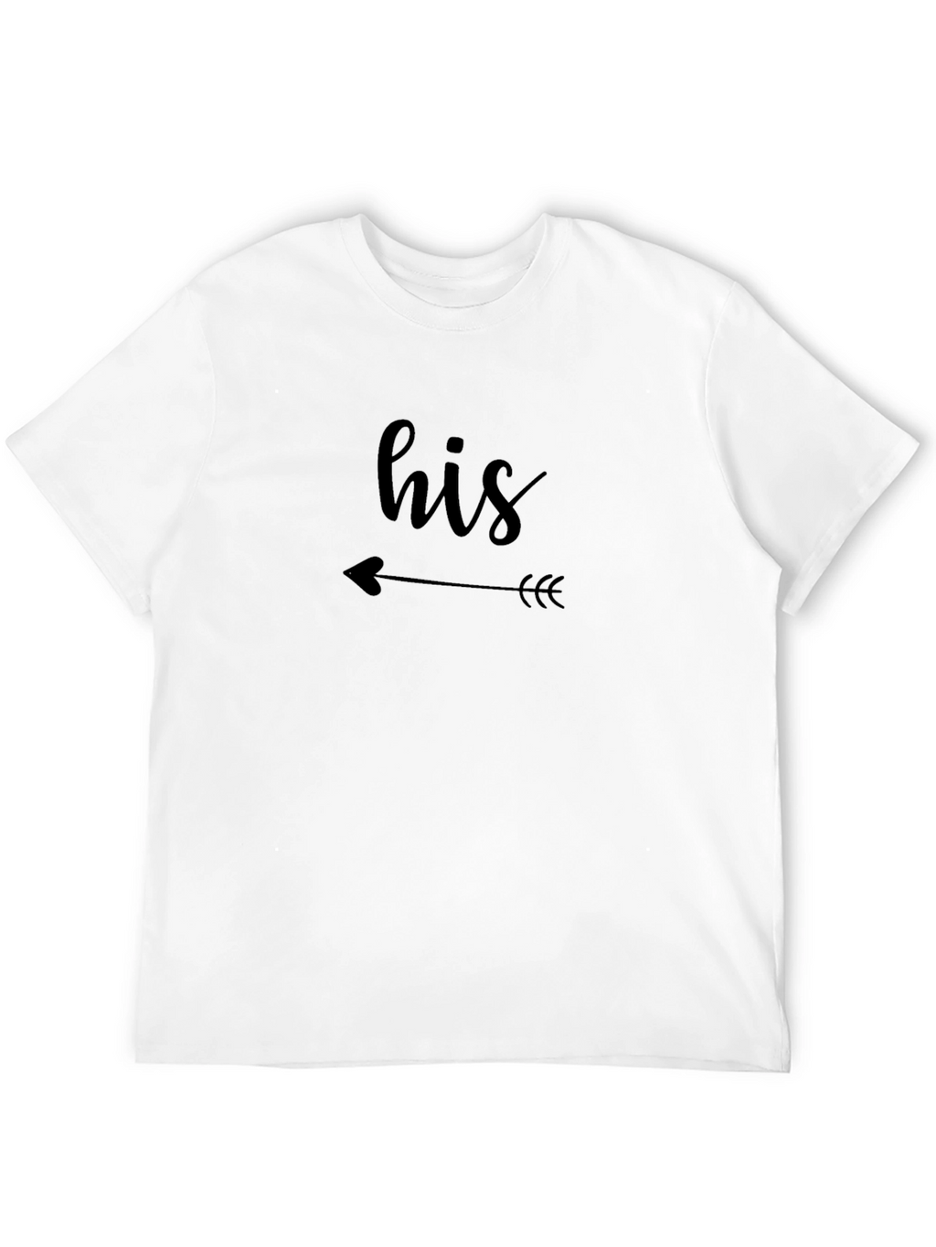 His Arrow Graphic Tee - Black Casual T-Shirt