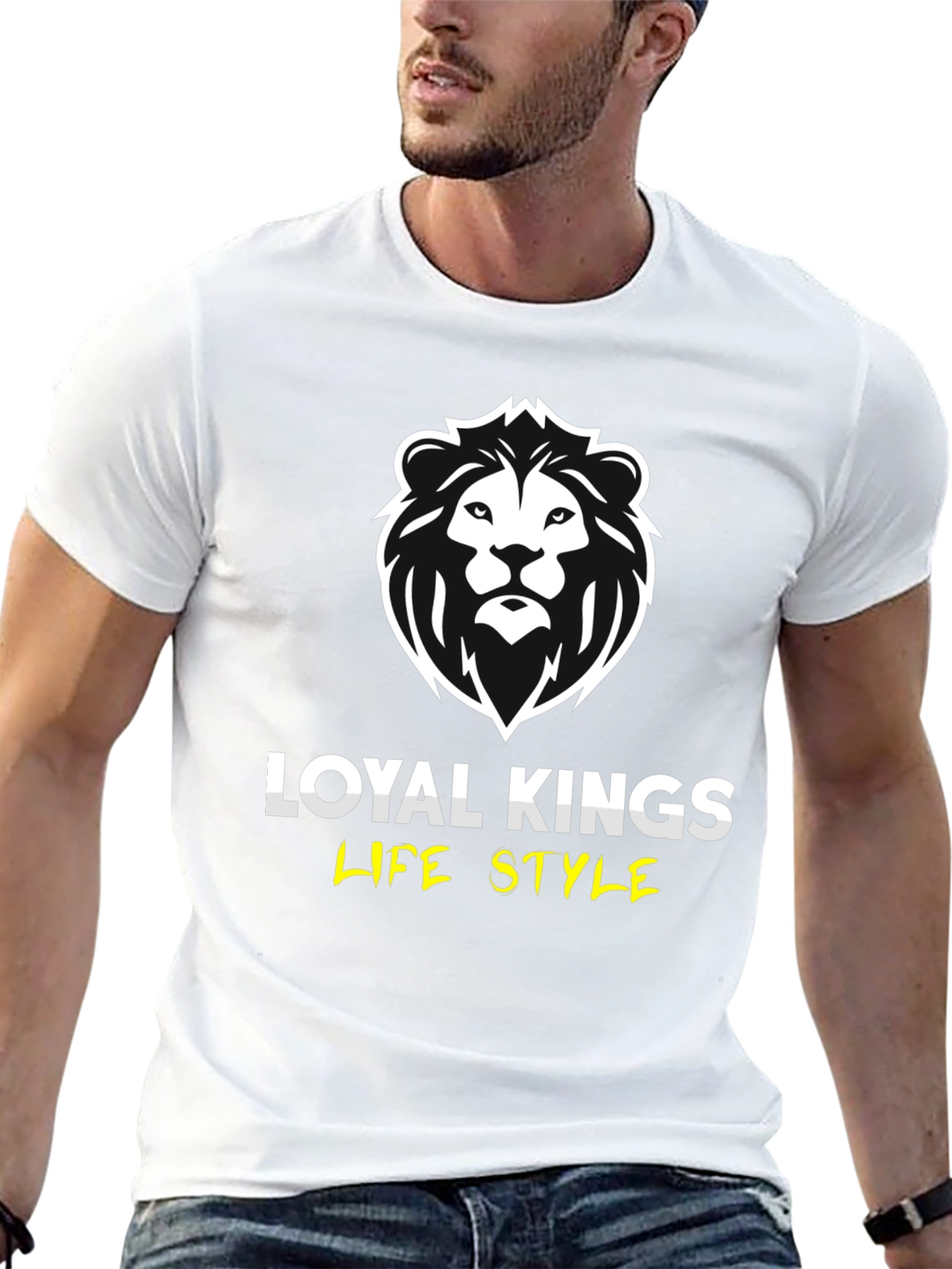 Loyal Kings Lion Graphic Print Black T-Shirt