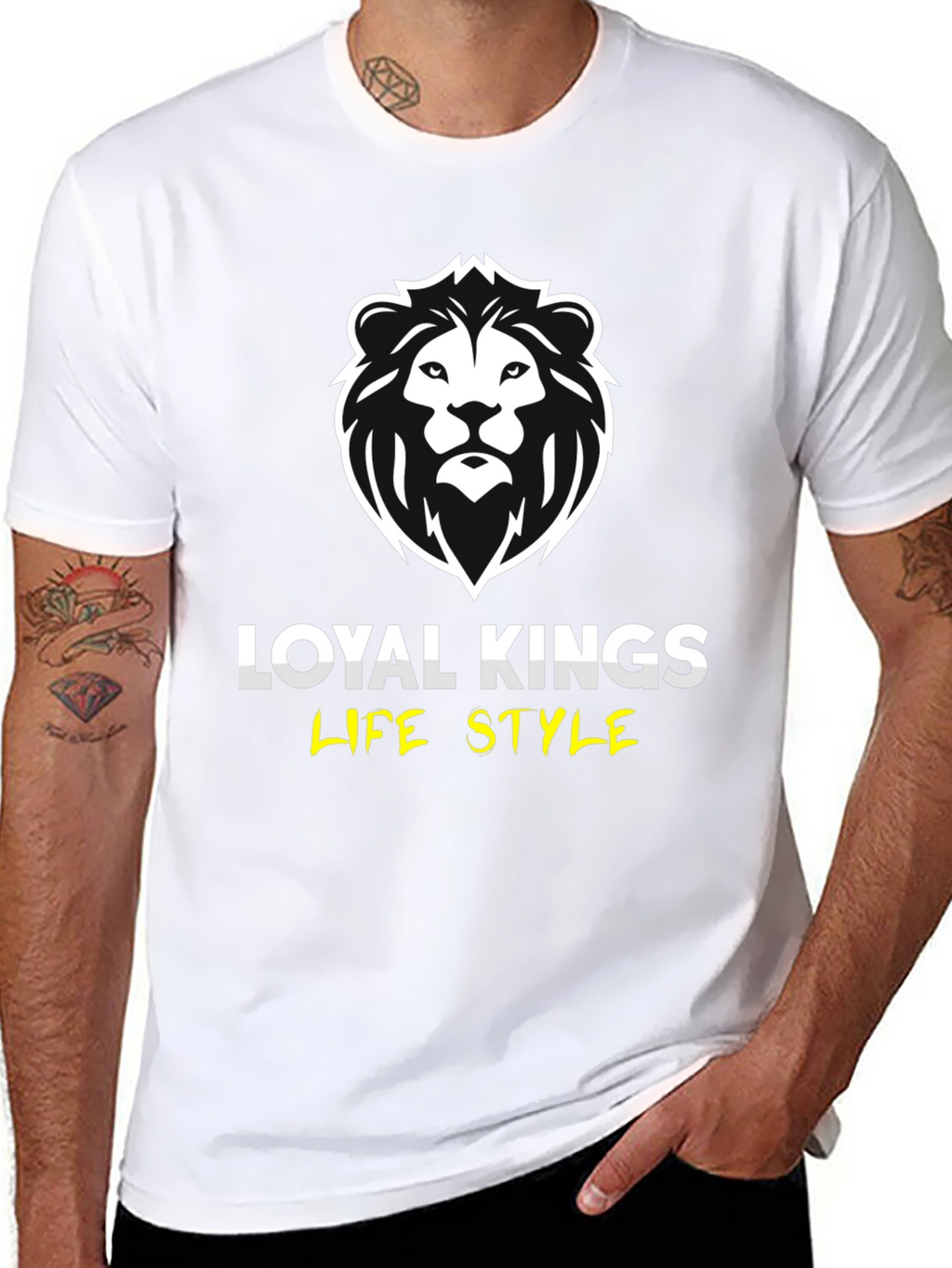 Loyal Kings Lion Graphic Print Black T-Shirt