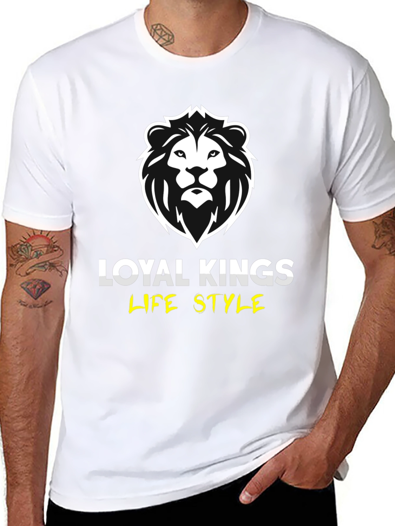 Loyal Kings Lion Graphic Print Black T-Shirt
