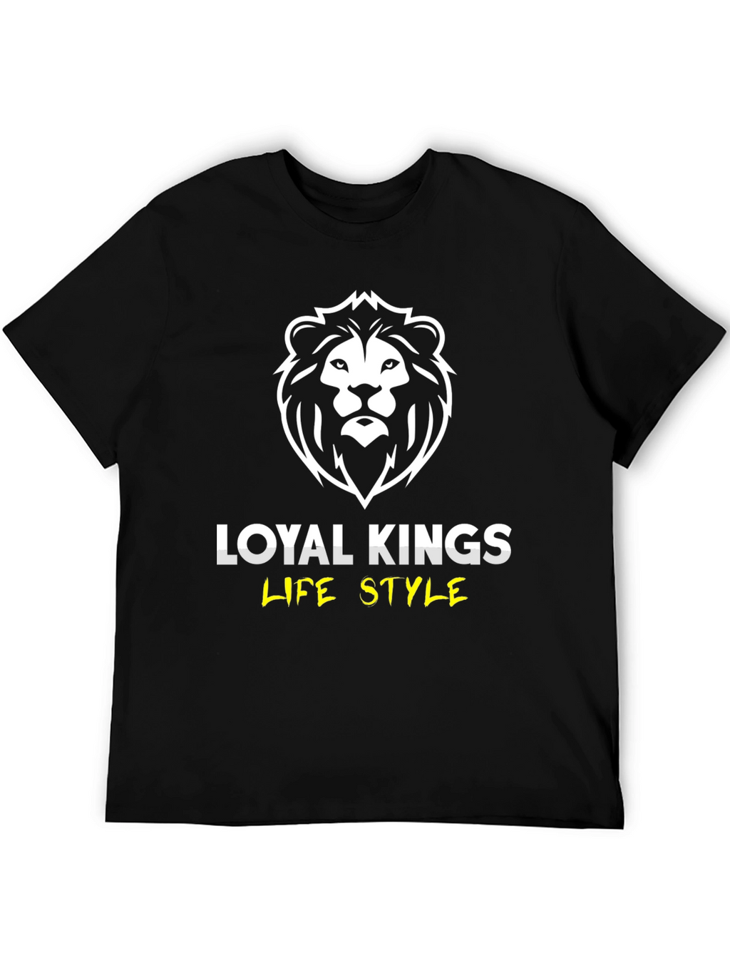 Loyal Kings Lion Graphic Print Black T-Shirt