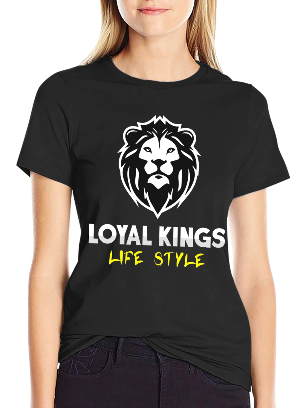 Loyal Kings Lion Graphic Print Black T-Shirt