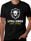 Loyal Kings Lion Graphic Print Black T-Shirt