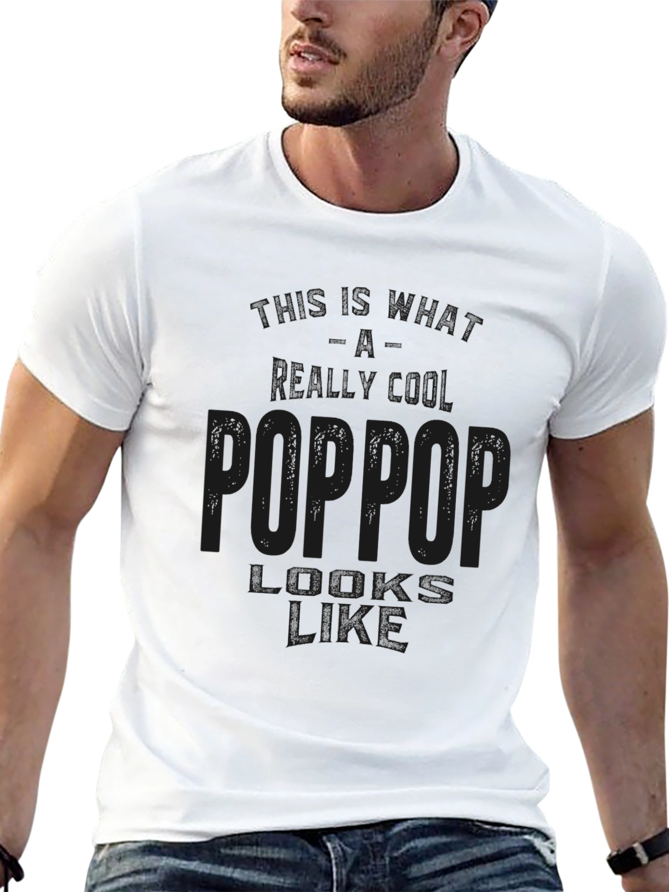 Poppop Definition Black T-Shirt Gift for Grandfather
