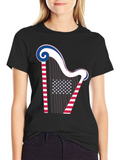 Patriotic Harp Graphic Tee