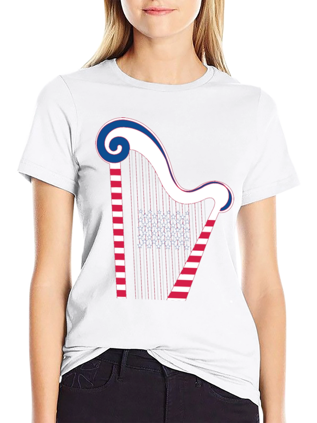 Patriotic Harp Graphic Tee