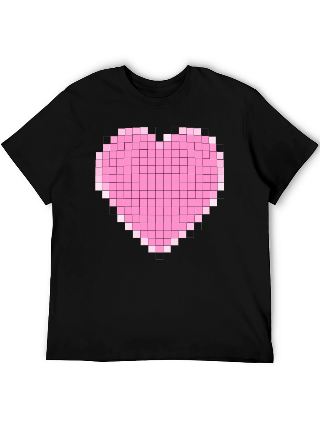 Pixel Heart Graphic Black T-Shirt