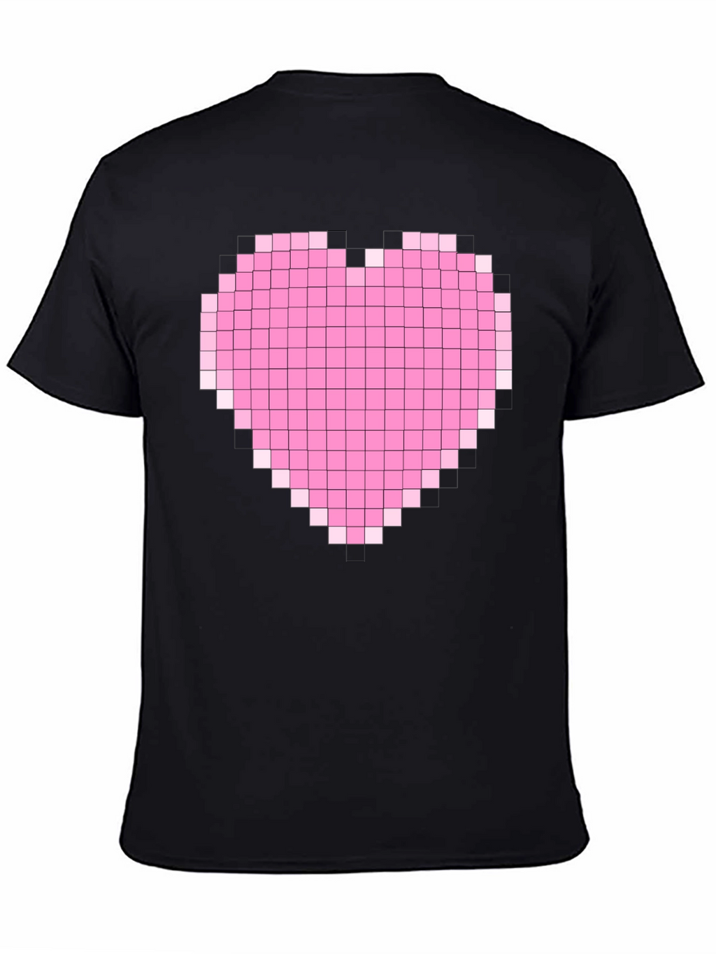 Pixel Heart Graphic Black T-Shirt