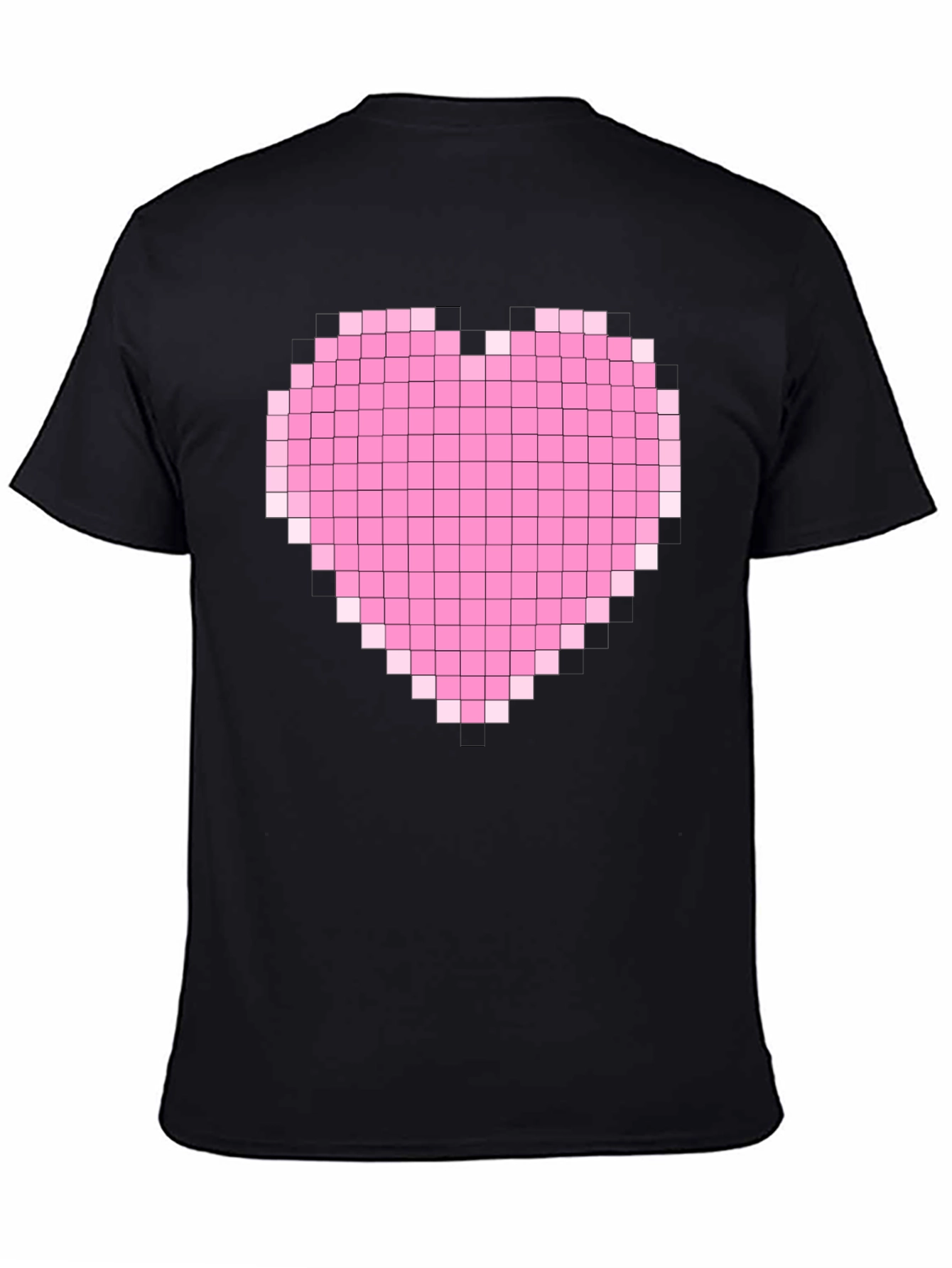 Pixel Heart Graphic Black T-Shirt