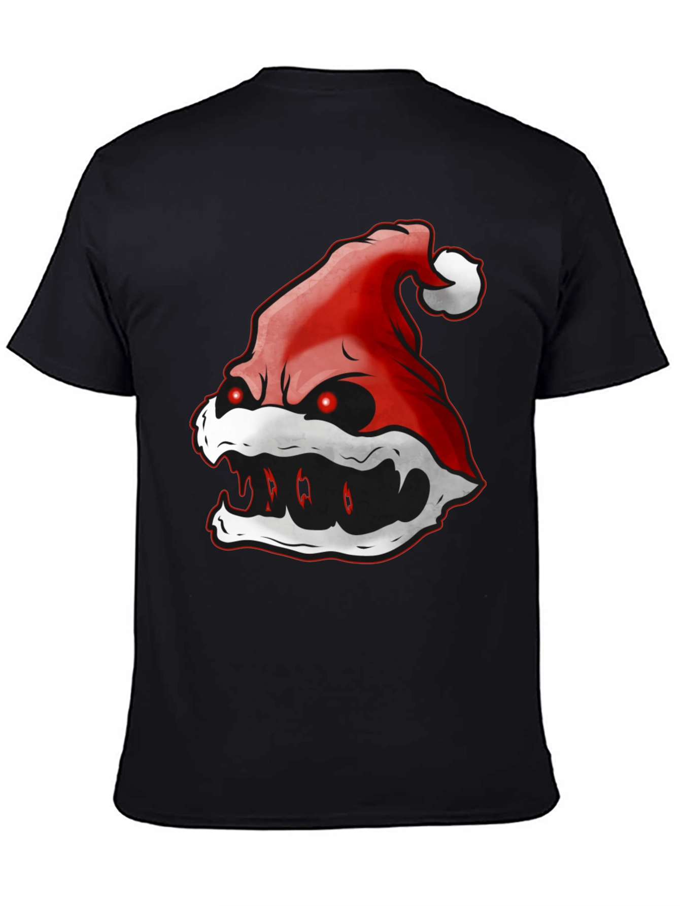 Evil Santa Hat Graphic T-Shirt - Holiday Horror