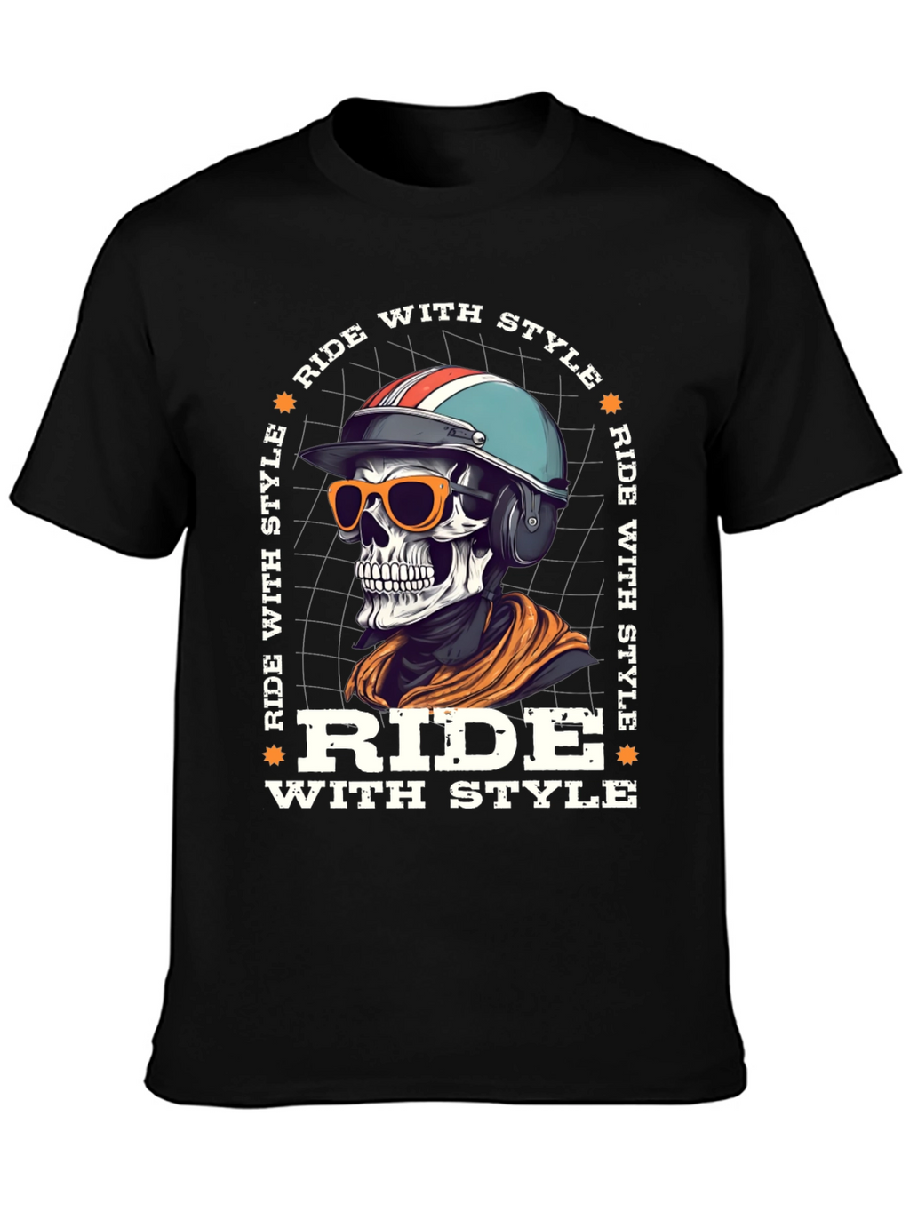Ride With Style Skeleton Graphic Tee