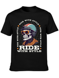 Ride With Style Skeleton Graphic Tee