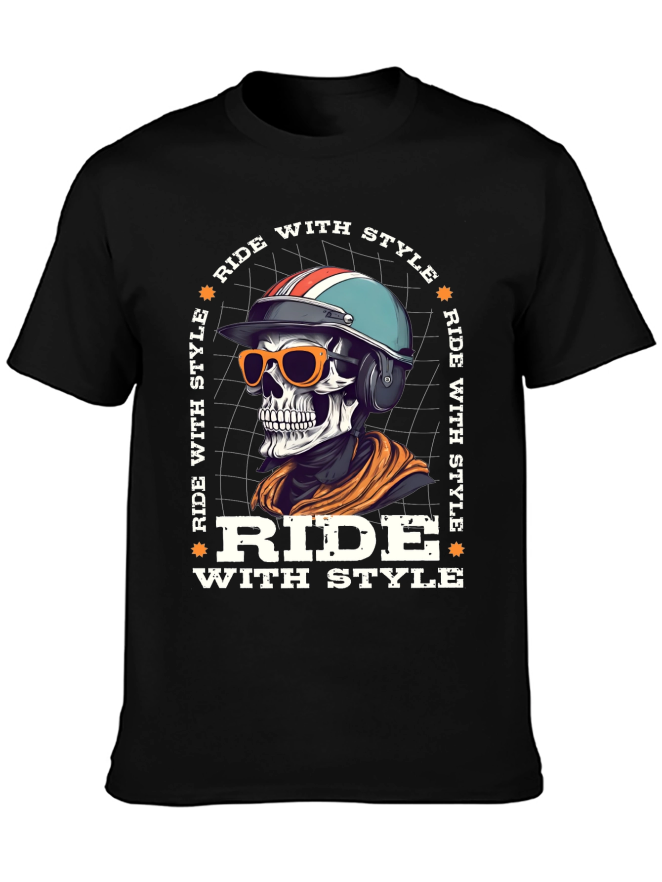 Ride With Style Skeleton Graphic Tee