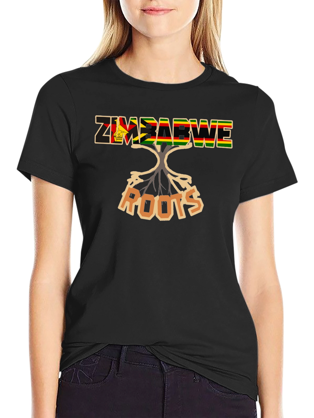 Zimbabwe Roots Black T-Shirt
