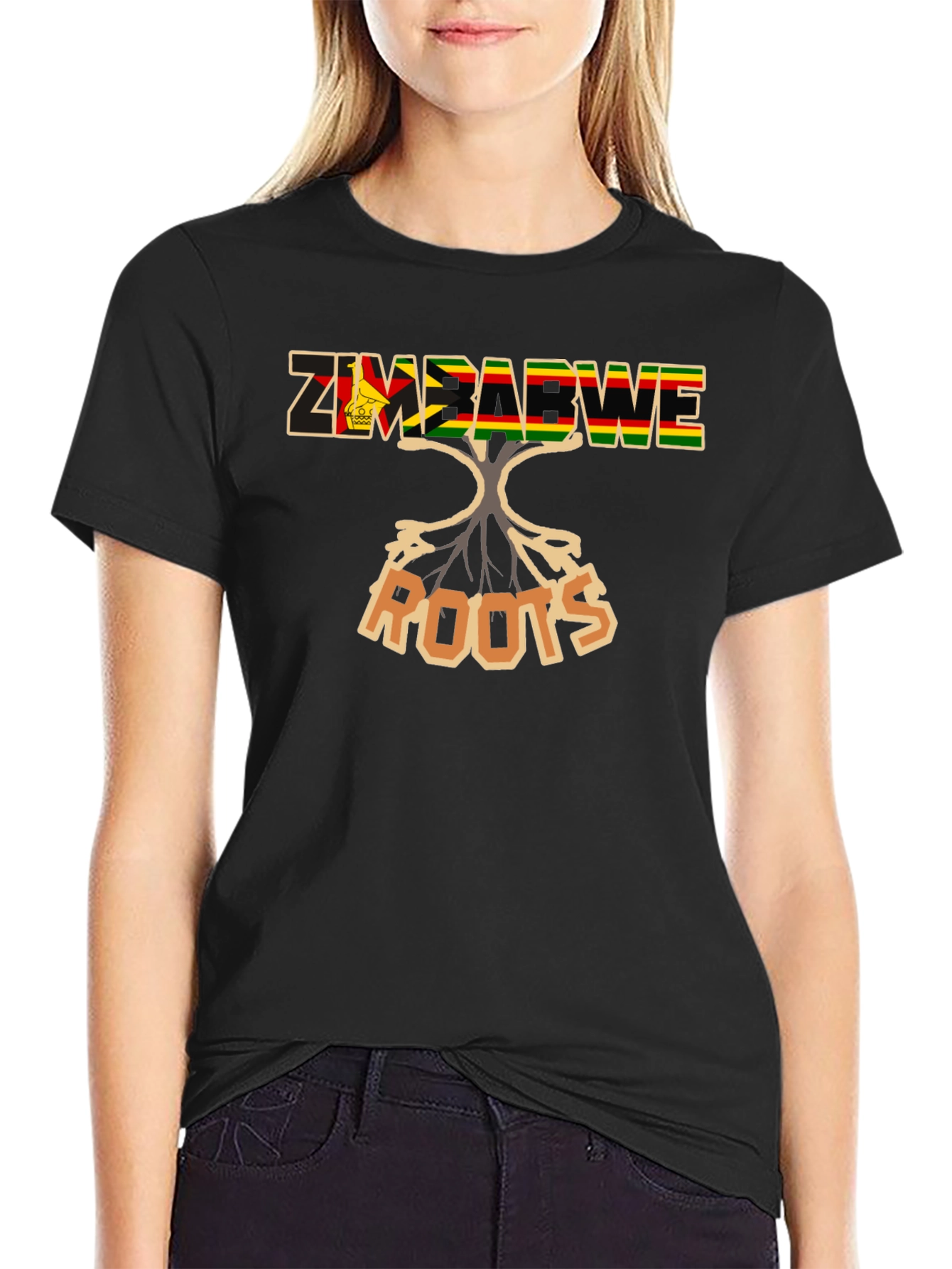 Zimbabwe Roots Black T-Shirt