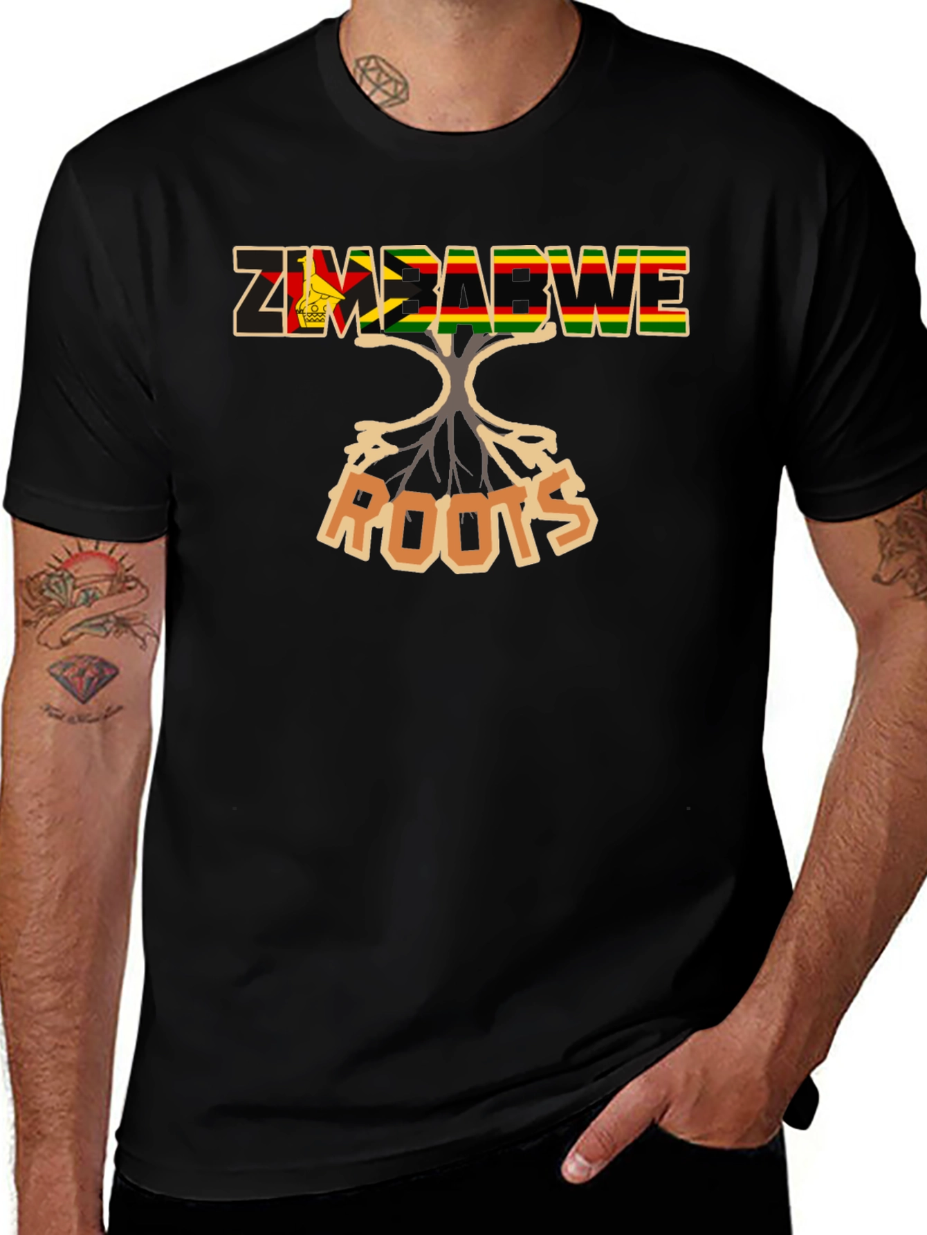 Zimbabwe Roots Black T-Shirt