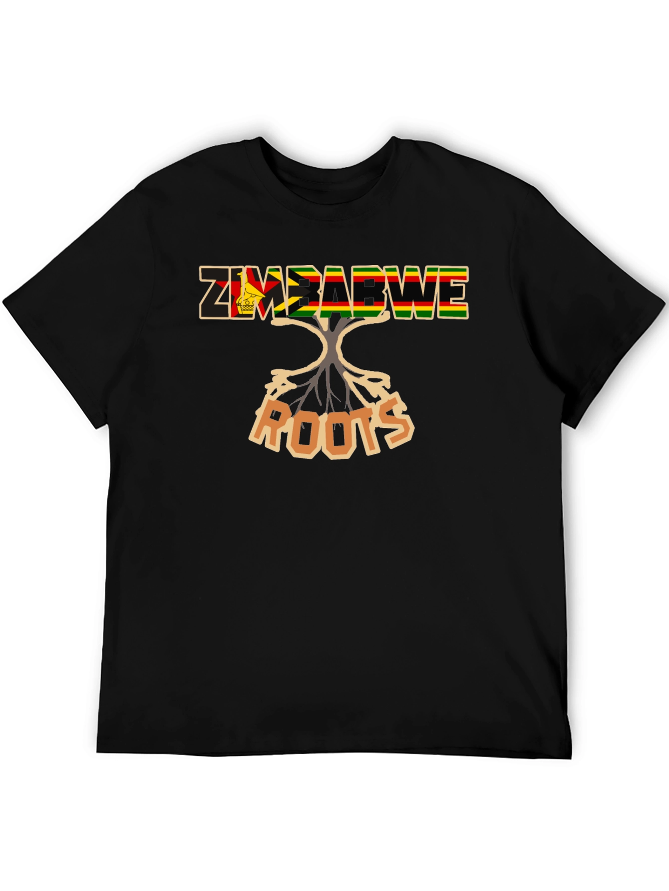 Zimbabwe Roots Black T-Shirt