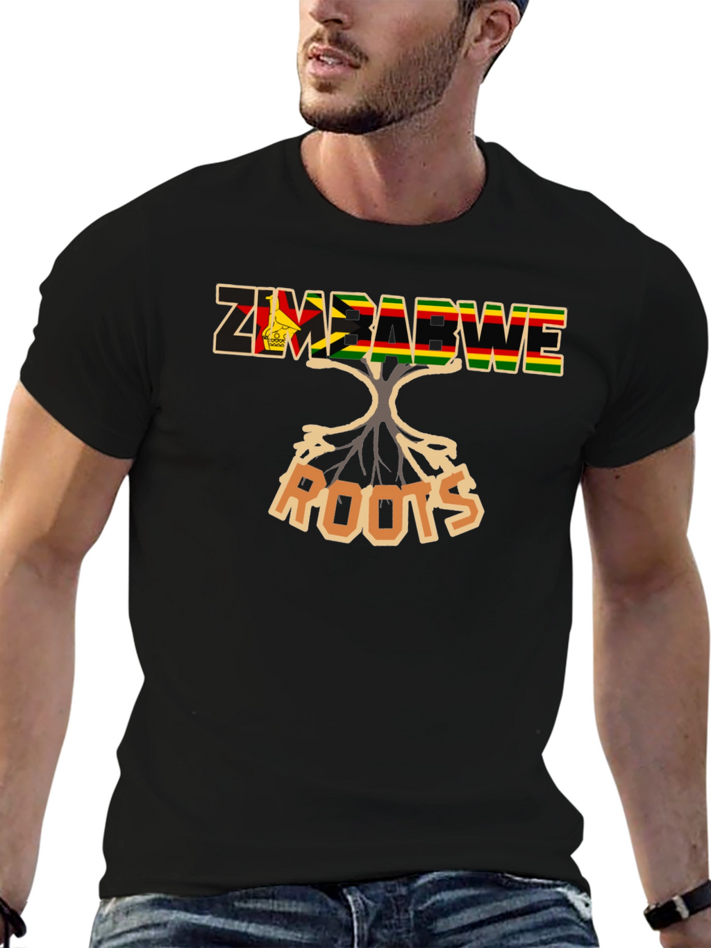 Zimbabwe Roots Black T-Shirt
