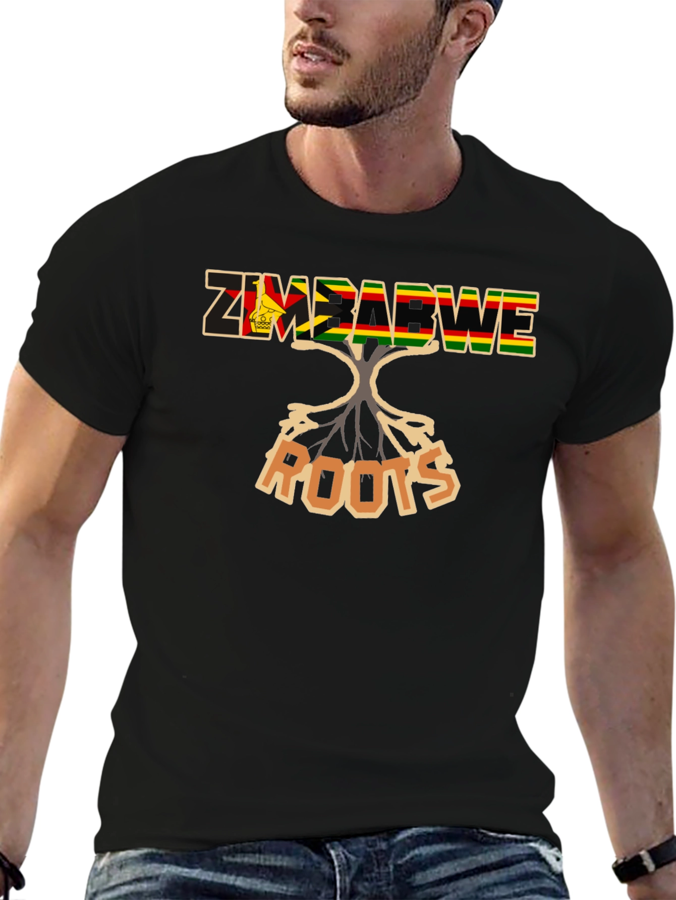 Zimbabwe Roots Black T-Shirt
