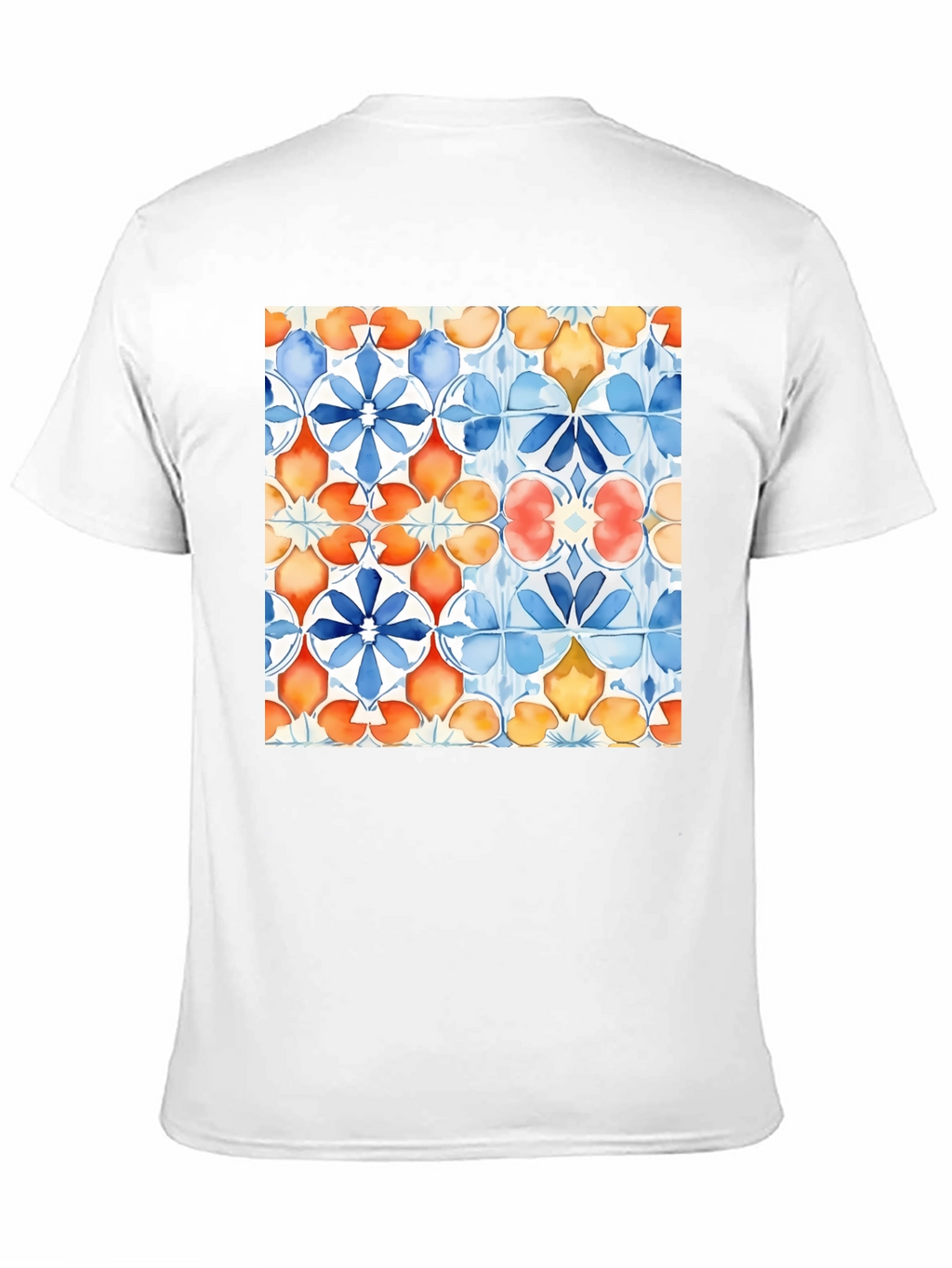 Azulejo Style Graphic Tee - Trendy Black T-Shirt