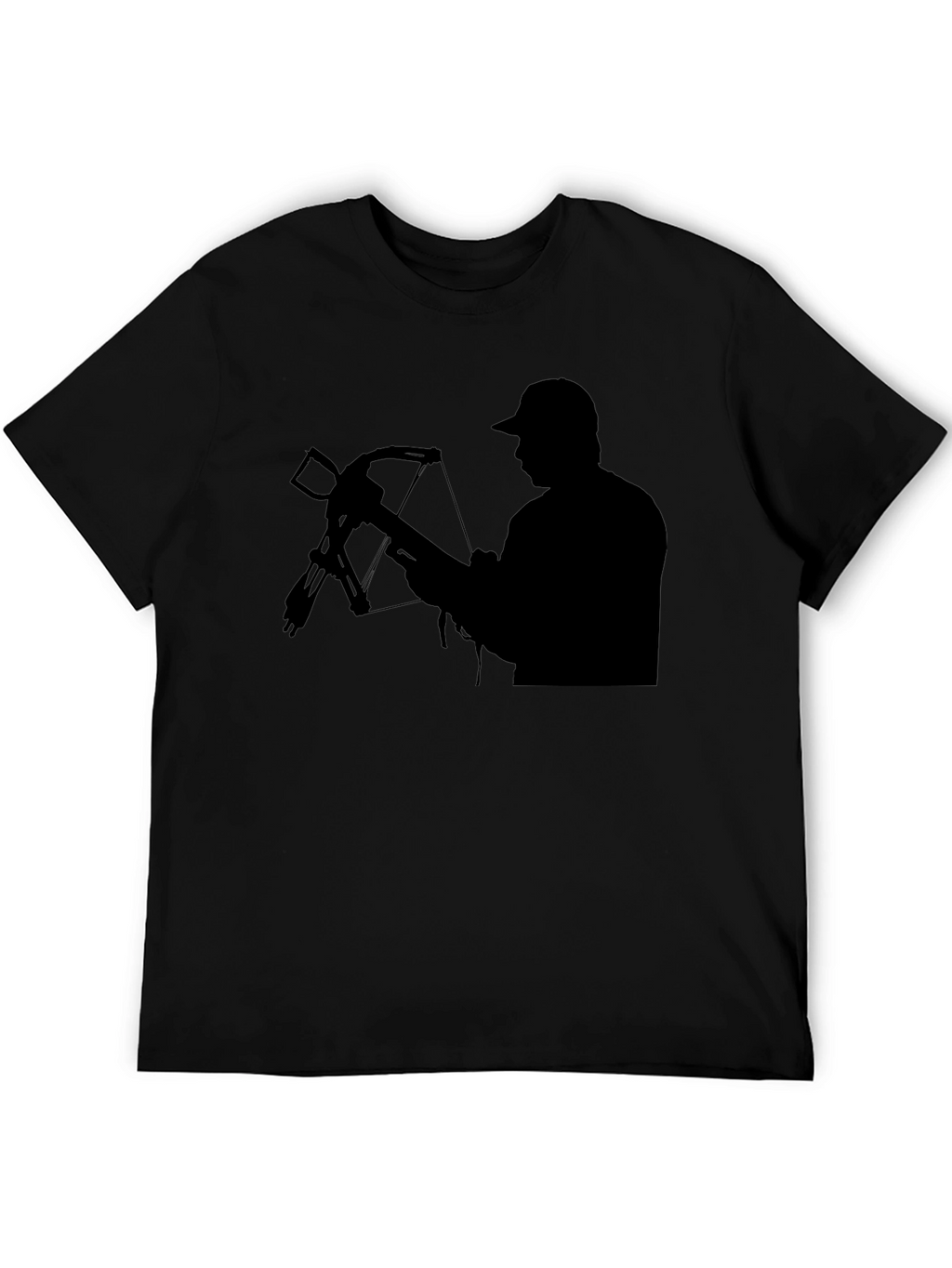Hunter Crossbow Silhouette T-Shirt - Black Cotton