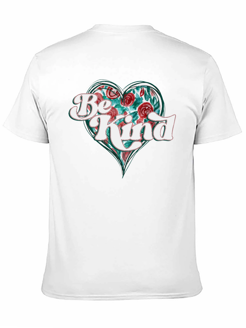 Be Kind Floral Heart Graphic T-Shirt