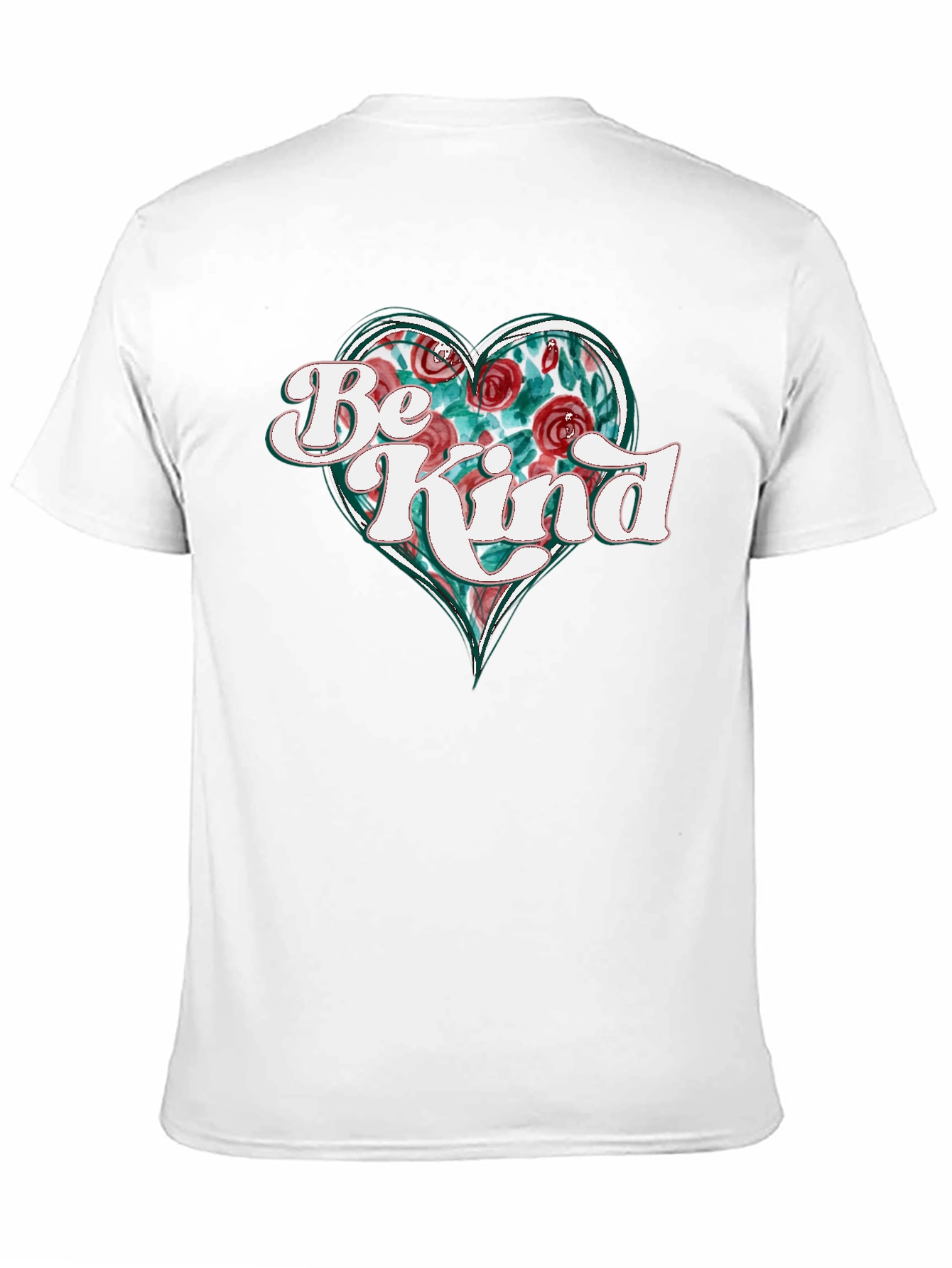 Be Kind Floral Heart Graphic T-Shirt