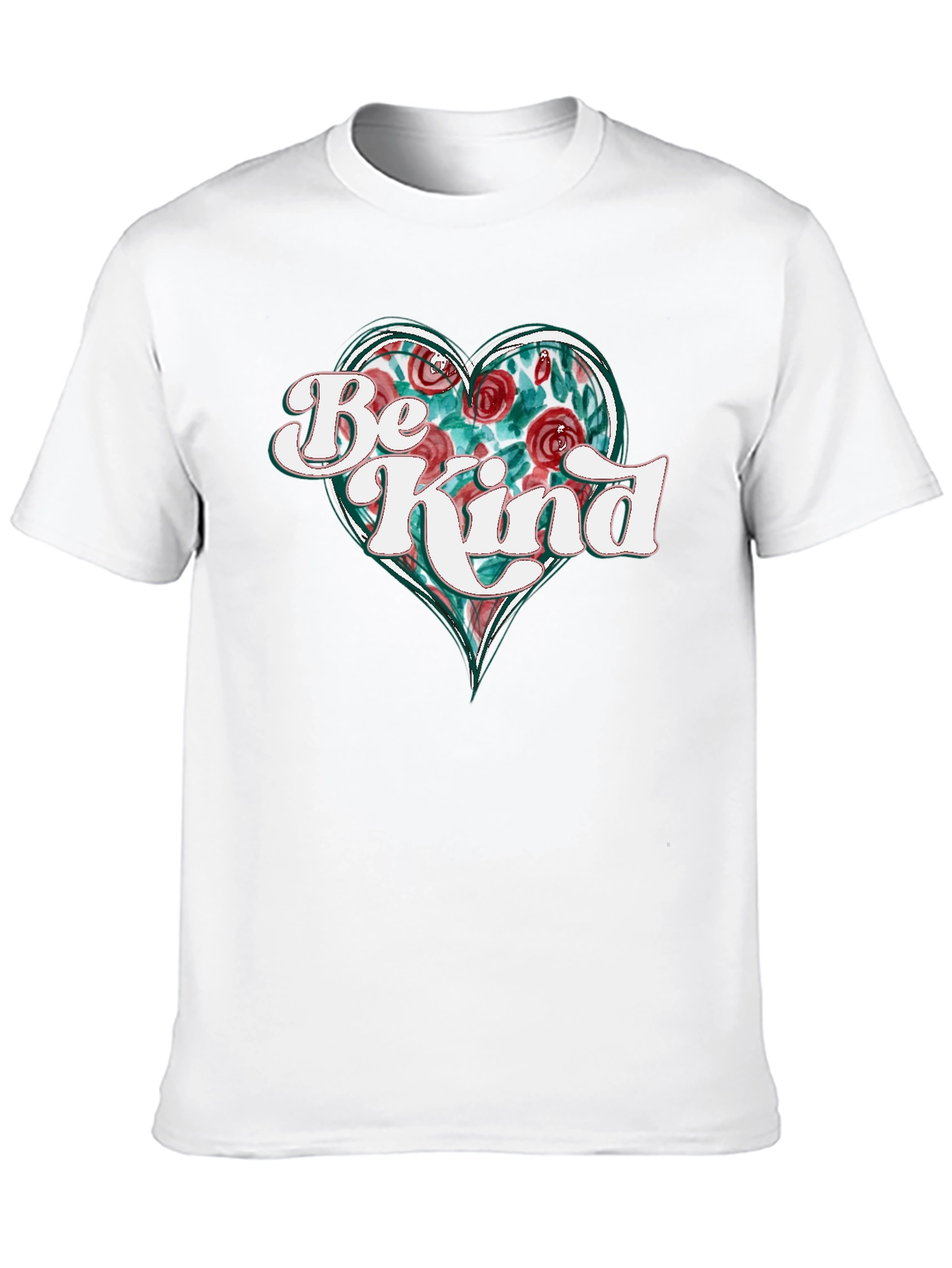 Be Kind Floral Heart Graphic T-Shirt