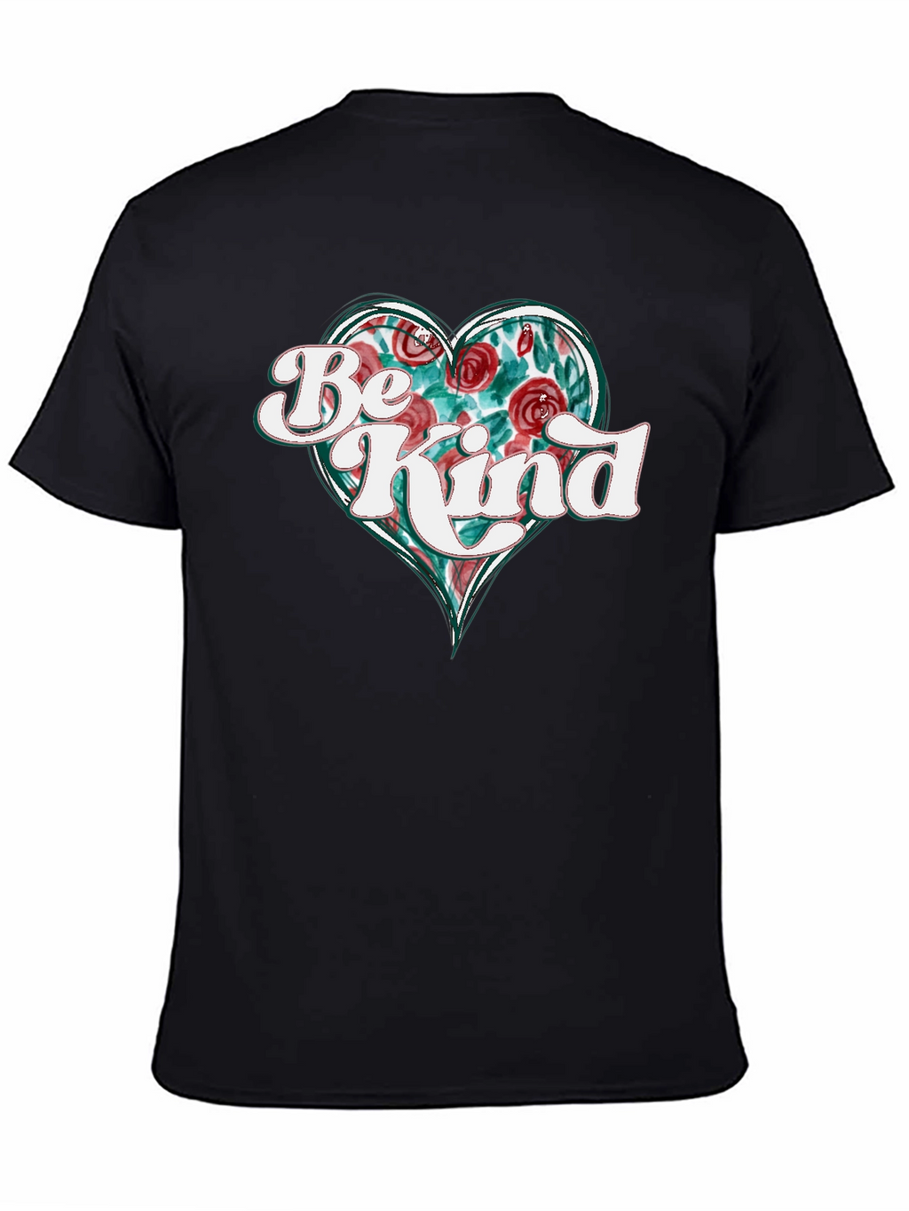 Be Kind Floral Heart Graphic T-Shirt